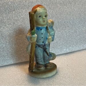 Chimney Sweep Charming Blue and Brown Figurine